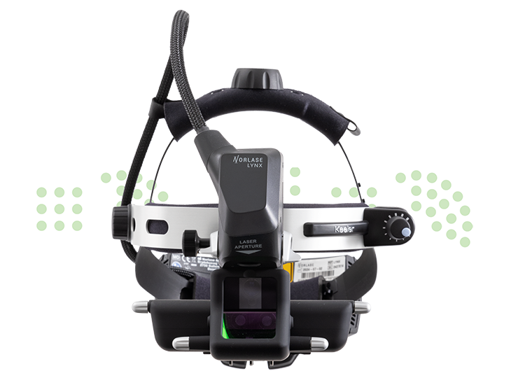 Laser Photocoagulator (LEAF) and wireless tablet from Norlase